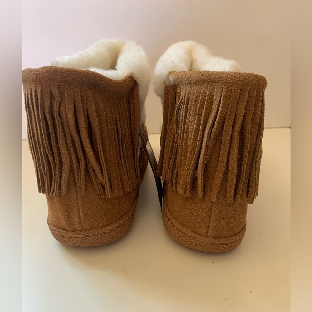 Leather Goods by MUK LUKS Camel Veroni Fringe Suede Boot women’s size 9 - Picture 7 of 16